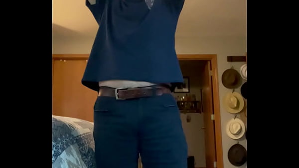 Daddy strips and cums