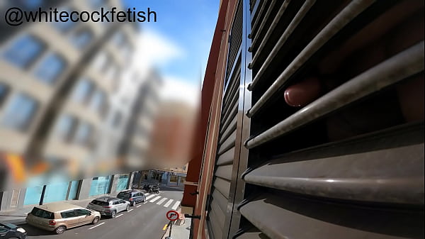 Extreme narcissist makes street people horny by sticking his cock out the window