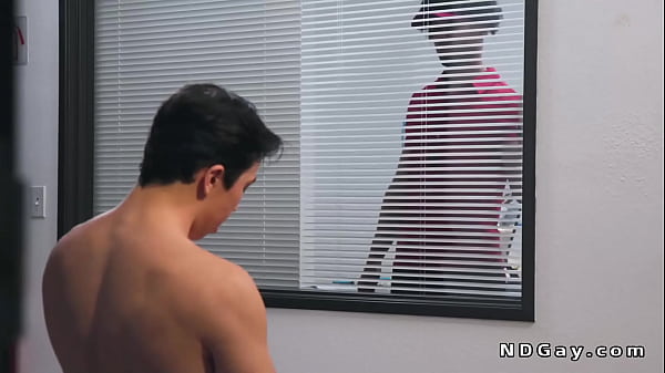 Football player anal fucks black coach in the office