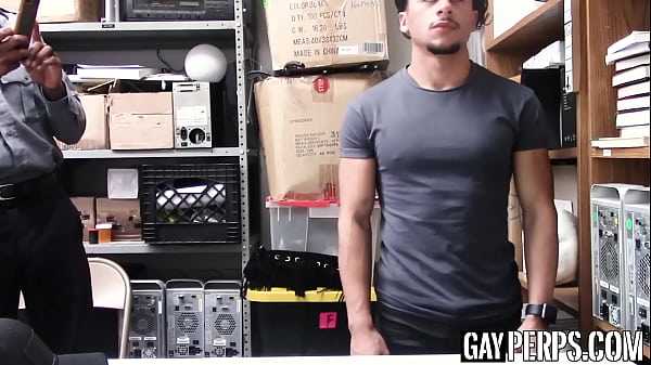 Young latino hunk cums after riding raw police BBC