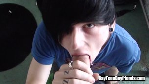 Naughty emo boy sucks dick