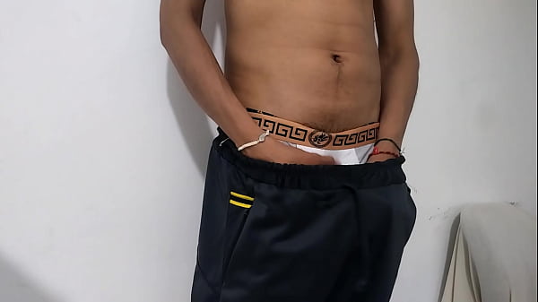 taking out his cock to stroke it