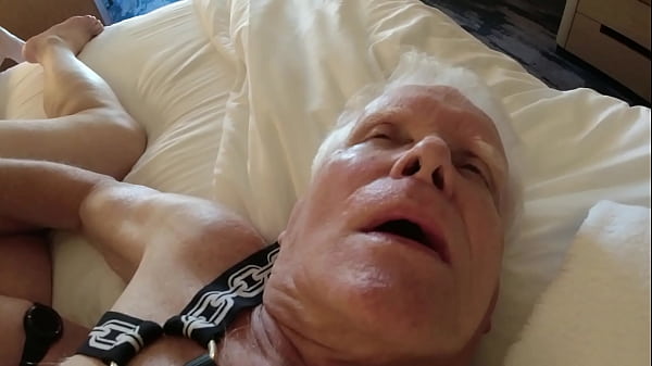 Amputee Old Man Grandpa Gets His Dick Sucked