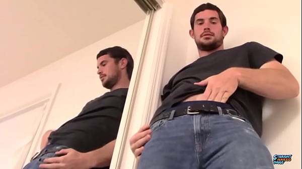 StraightNakedThugs: Handsome Hunk Hunter Get His Cock Out And Delivers Big Mess