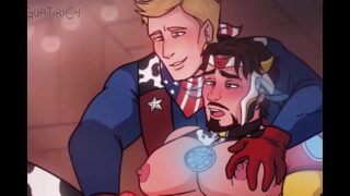 Iron man x Captain america – steve x tony gay milking masturbation cow yaoi hentai